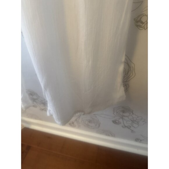 prAna Fernie Wide Leg Jumpsuit Size Large  Swim Cover Up White Modal Gauze NWT - Picture 5 of 8